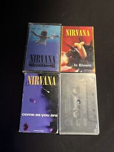 nirvana cassette single  lot (RARE) 4 Nirvana Single Cassette. Sounds Good