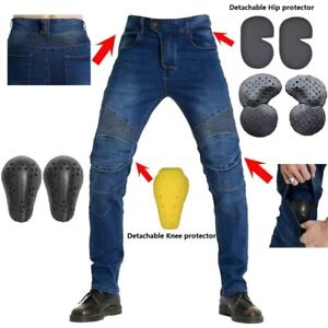 Motorcycle Jeans Protective Riding Gear with Kevlar Knee Pads Safety Men Women