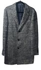 Rodd & Gunn Blue Gray Tweed Wool/Alpaca Blend 3 Button Top Coat Size MEDIUM