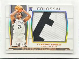 2021-22 National Treasures Cameron Thomas Colossal Prime Rookie Patch #4/25 Nets