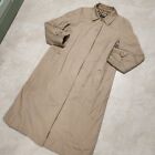 VTG Burberry Prorsum For Harrods Womens Size 14 Long Trench Coat Jacket READ