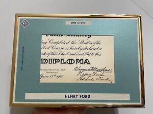 2022 Bowman Transcendent Henry Ford Auto 1/1 Oversized Cut Signature