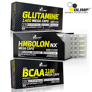 L-Glutamine & HMBolon & BCAA 90/180 Caps. ANABOLIC MUSCLE BUILD / RECOVERY STACK