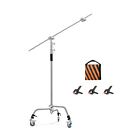 Soonpho Adjustable 10ft/3.3m Heavy Duty Light Stand with Boom Arm and Wheels,...
