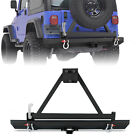 For 87-96 YJ & 97-06 TJ Jeep Wrangler New Rear Bumper W/ Tire Carrier D-ring (For: More than one vehicle)
