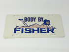 Vintage Body By Fisher Hard Plastic License Plate, Topper  Attachment Accessory