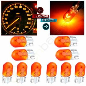 10 x W5W T10 501 194 Side Marker light Amber Glass Bulb Car Halogen bulbs 12V (For: More than one vehicle)