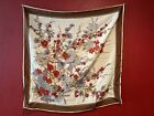 GUCCI Floral Silk Scarf Vintage 32” X 33” Made In Italy