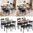 5-Piece Dining Room Kitchen Table & 4 Upholstered Chairs Furniture Set for Home