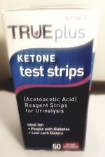 True Plus Ketone Test Strips Urinalysis Fast & Accurate Result 50ct