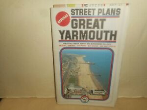 Official Street Plans GREAT YARMOUTH England Map & Street Index Bus Routes 1980s