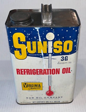 SUNISO REFRIGERATION OIL, 1 Gallon Oil Can (Sunoco Oil Company)