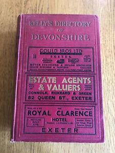 KELLY'S DIRECTORY OF DEVONSHIRE WITH MAP 1935 - H/B - £7.50 UK POST