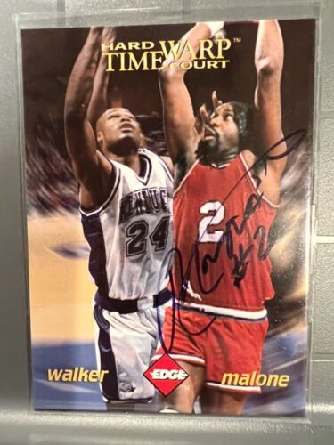 New ListingSp  Late Hof Auto Moses Malone 96 Edge Panini 12-Time All-Star 3-Time Mvp