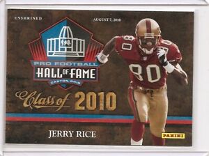 Panini Class of 2010 Jerry Rice Hall of Fame card - Unsigned