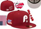 MLB Philadelphia Phillies59FIFTY 5950 Men's Size 7 5/8 Fitted New Era Hat Cap