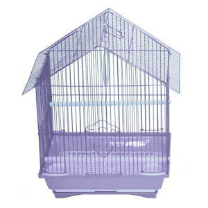 1314PUR House Top Style Small Parakeet Cage
