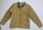 Filson Tin Cloth Unlined Coat, Jacket Tag size Medium Made in USA Green Trim