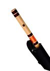 Musical Bamboo Flutes Bansuri C Natural Right Handed Middle (19 inch) Carry Bag