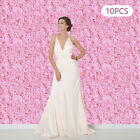 10PCS Artificial Silk Flower Wall Panel Floral Backdrop Party Wedding Decoration