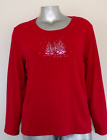 PLUS Allison Daley PULLOVER TOP BLOUSE TSHIRT Size 3X Embellished Christmas Tree