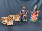 Fontanini Depose Italy Nativity Stamped Spider Marks Lot of 4 Vintage 4.5”