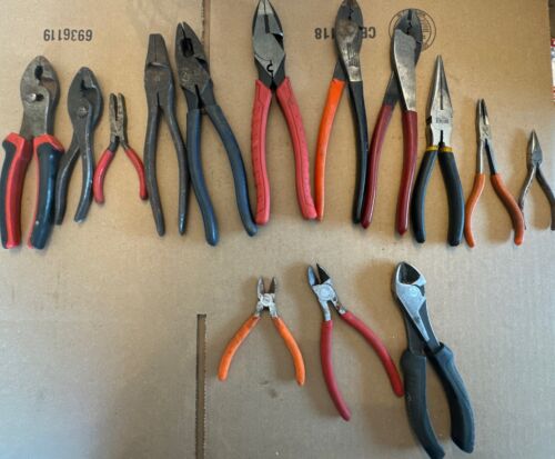 Lot of 14 Mixed Assorted Hand Tools Pliers