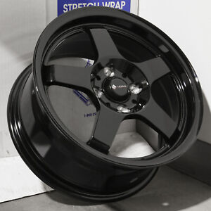 15x7 Black Wheels Vors LT05 4x100 40 (Set of 4)  73.1