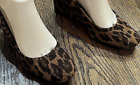 Vera Wang Lavender Leopard Heel Wedge Pump Womens Size8 M