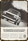 1983 VOLKSWAGEN VW RABBIT GTI Sports Car Vntg-Look DECORATIVE REPLICA METAL SIGN