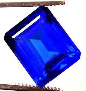 33.80 Cts. Natural Blue Tanzanite Emerald Shape Certified Loose Gemstone