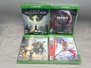 *NEW*  Lot of 4 SEALED!  XBOX ONE GAMES!  Dragon Age, Mirror Edge, Mass Effect!