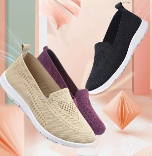 Womens Canvas Loafers Slip on Breathable Shoes