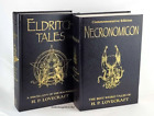 NECRONOMICON & ELDRITCH TALES of H.P. Lovecraft Set of 2 Deluxe Leather Classics
