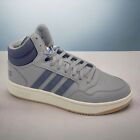 Adidas Hoops 3.0 Men’s Mid High Top Basketball Sneakers Shoes Gray Gum