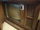 Vintage Rare Zenith color tv with wooden encasing