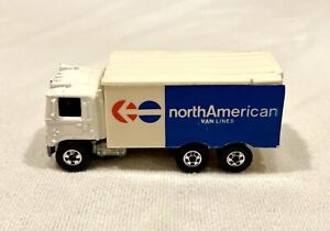 1980's Hot Wheels Workhorses Hi-Way Hauler North American Van Lines w/ BW Tires