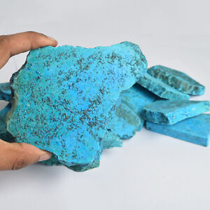 200 Ct Natural Arizona Blue Turquoise Slab Gemstone -Genuine One-of-a-Kind Piece