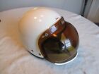Vtg 1970's Bell Compact II Harley Davidson Motorcycle Helmet With Bubble Shield