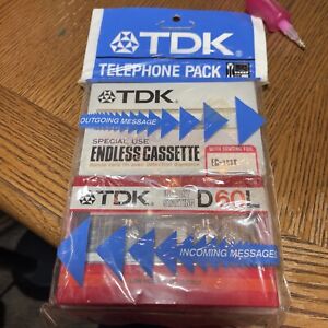 Answering Machine Cassette Tapes - TDK Telephone Pack - EC-30SG - D60L - NIP