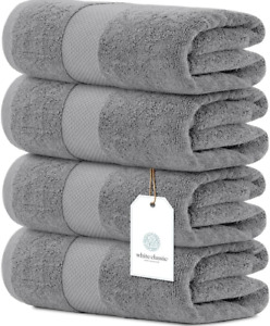 Luxury Bath Towels Set of 4 Large - 700 GSM Cotton Ultra Soft Bath Towels 27X54