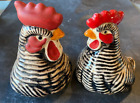 Vintage Relco Rooster & Chicken Heads Salt & Pepper Farmhouse Made in Japan 4