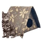 Stray Cats Shelter, Waterproof Outdoor Cat House Foldable Warm Pet Cave for W...