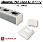 PVC Style Plastic WHITE End Caps Unistrut Channel 1-5/8'' X 1-5/8'' #EC-2W