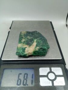 68grams Burmese Mawsitsit Jade Rough Cut 100%Authentic Natural Mawsitsit Slab