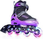 PAPAISON Adjustable Inline Skates for Kids and Adults with Full Light Up Wheels