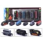 6 in 1 Diecast Steam Train Locomotive Carriage Pull Back Model Education Toy  k