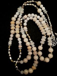 rose quartz and crystal beaded necklace 36