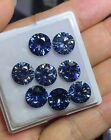 5pc Natural Diamond 4mm CERTIFIED Round Cut Blue Color D Grade VVS1 +1 Free Gift