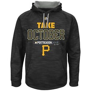 Majestic Pittsburgh Pirates 2015 Postseason Take October Hooded Sweatshirt YXL